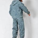 Paisley Jacquard Denim Baggy Carpenter Jeans - Liquor n Poker