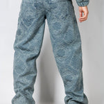 Paisley Jacquard Denim Baggy Carpenter Jeans - Liquor n Poker