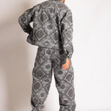 Paisley Jacquard Denim Baggy Carpenter Jeans in Black - Liquor n Poker