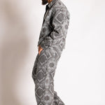 Paisley Jacquard Denim Baggy Carpenter Jeans in Black - Liquor n Poker