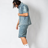 Paisley Jacquard Relaxed Denim Jorts - Liquor n Poker