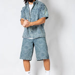Paisley Jacquard Relaxed Denim Shirt - Liquor n Poker