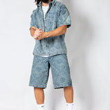 Paisley Jacquard Relaxed Denim Shirt - Liquor n Poker