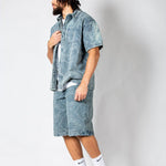 Paisley Jacquard Relaxed Denim Shirt - Liquor n Poker