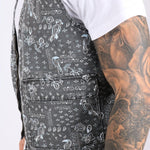 Paisley Printed Denim Gilet Vest - Liquor n Poker