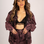 Pink Acid Wash Denim Mini Skirt - Liquor n Poker