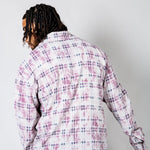 Pink Check Long Sleeve Button Through Shirt - Liquor n Poker