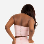 Pink Denim Bandeau Top - Liquor n Poker