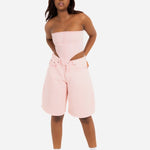 Pink Denim Jorts - Liquor n Poker