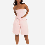 Pink Denim Jorts - Liquor n Poker