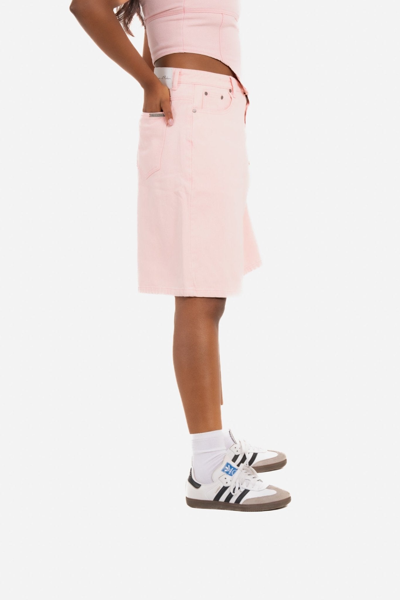 Pink Denim Jorts - Liquor n Poker