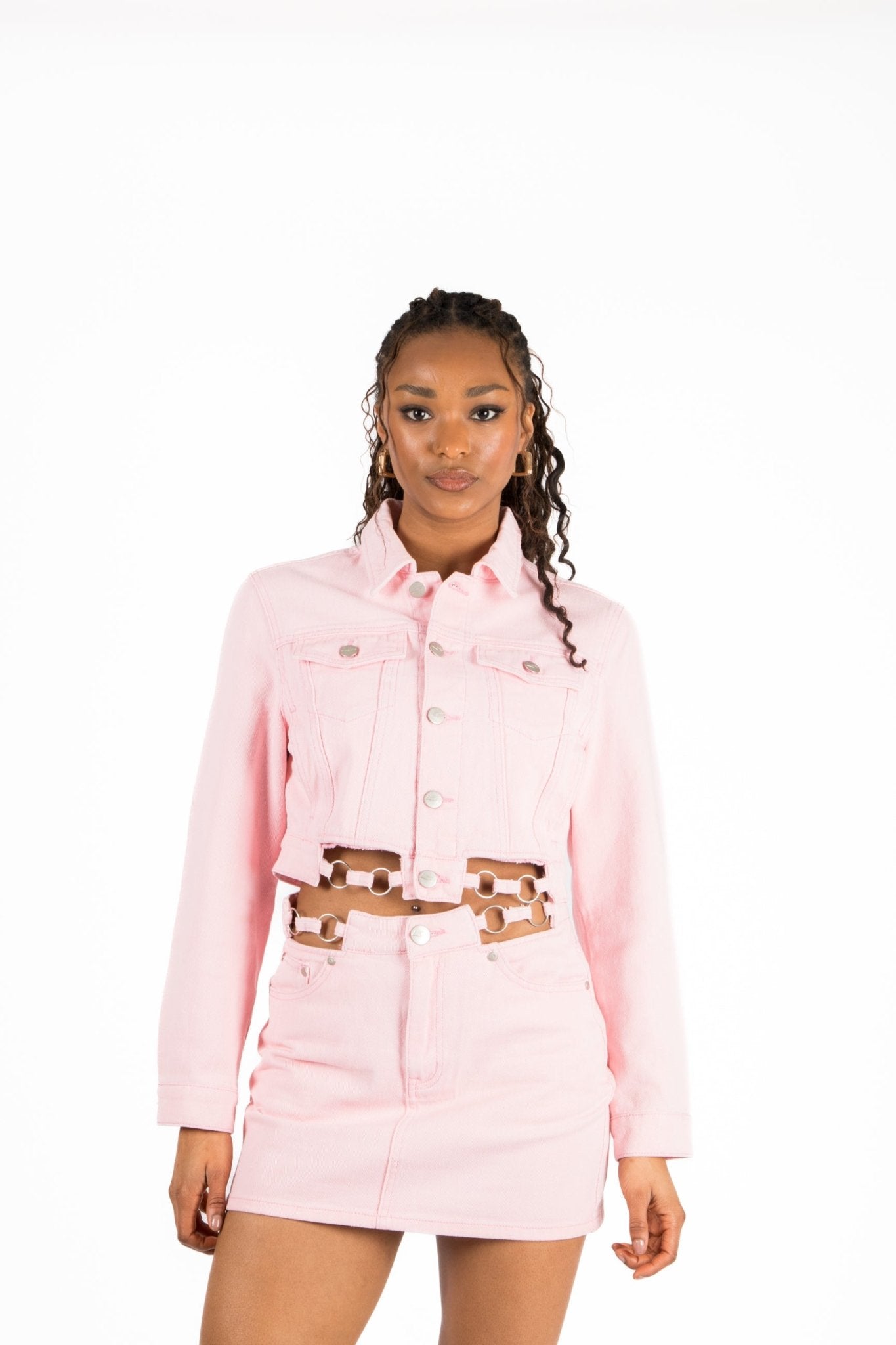 Pink Denim Skirt - Liquor n Poker