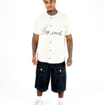 Pinstripe Denim Jersey Shirt - Liquor n Poker