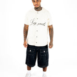 Pinstripe Denim Jersey Shirt - Liquor n Poker