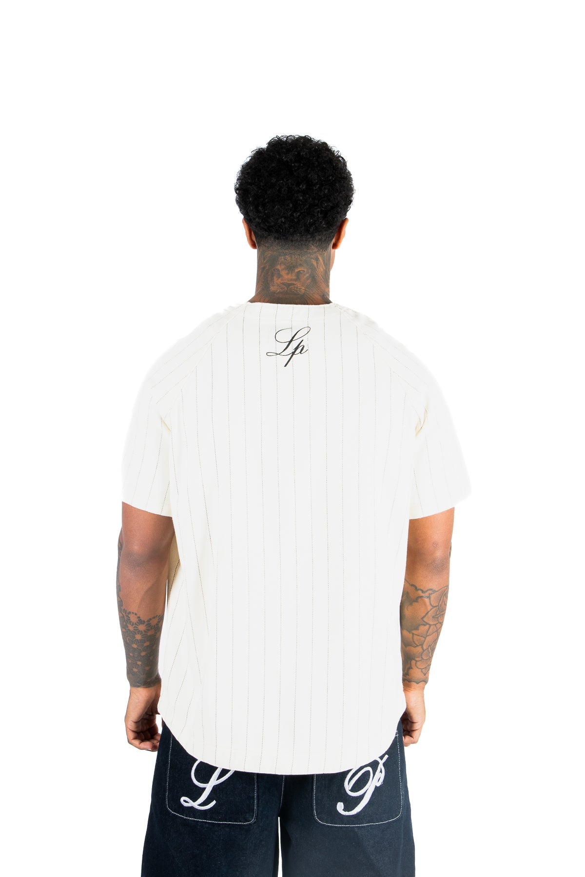 Pinstripe Denim Jersey Shirt - Liquor n Poker