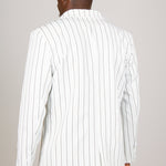 Pinstripe Oversized Blazer In White - Liquor n Poker
