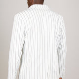 Pinstripe Oversized Blazer In White - Liquor n Poker