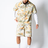 Pixel Camo Denim Jorts - Liquor n Poker