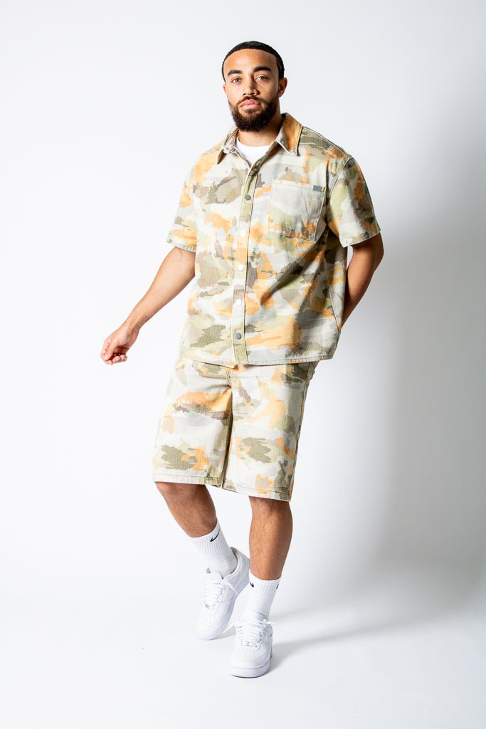 Pixel Camo Denim Shirt - Liquor n Poker