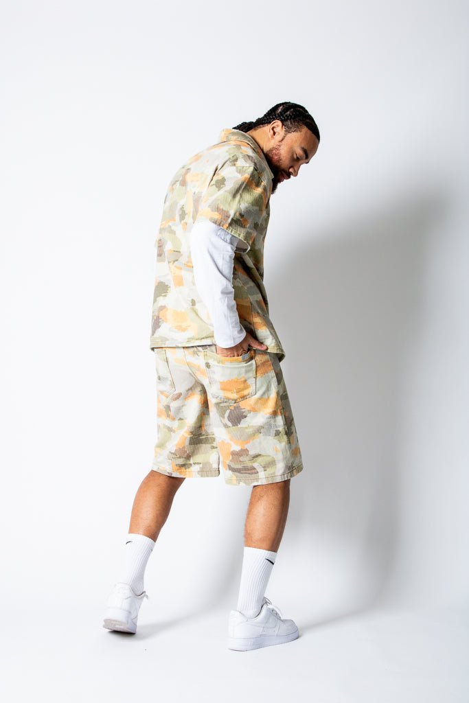 Pixel Camo Denim Shirt - Liquor n Poker