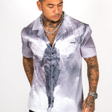 Plissé Angel Print Shirt - Liquor n Poker