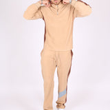 Polar Beige Straight Leg Jogger In Retro Sports Stripe - Liquor n Poker