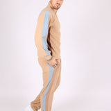 Polar Beige Straight Leg Jogger In Retro Sports Stripe - Liquor n Poker