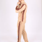 Polar Beige Straight Leg Jogger In Retro Sports Stripe - Liquor n Poker