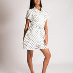 Polka Dot Belted Denim Playsuit - Liquor n Poker
