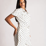Polka Dot Belted Denim Playsuit - Liquor n Poker