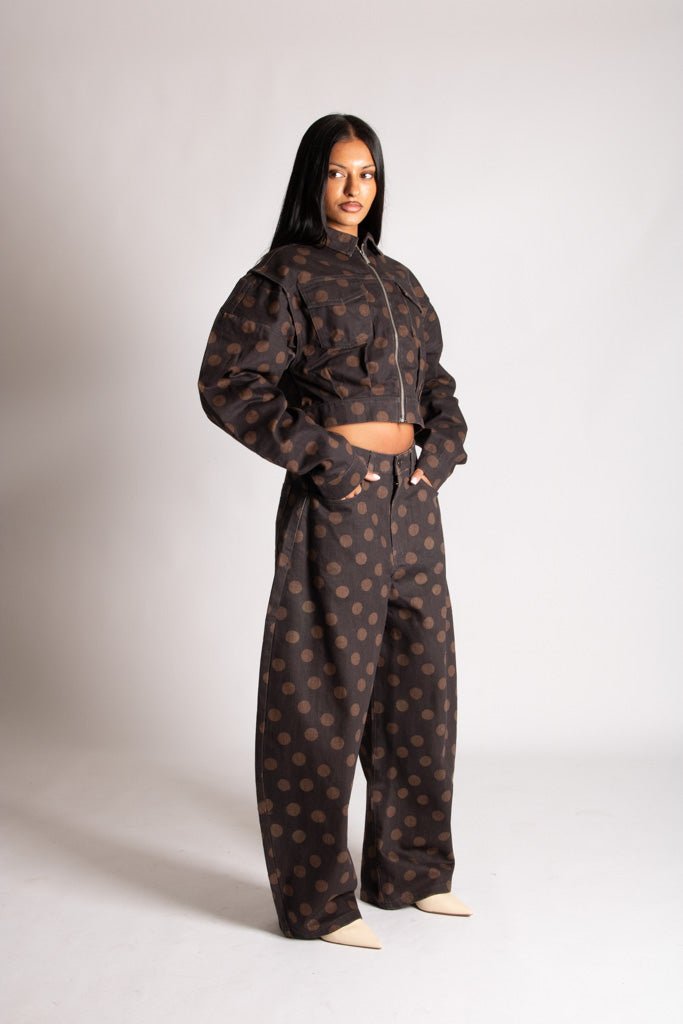 Polka Dot Horseshoe Jeans in Chocolate - Liquor n Poker