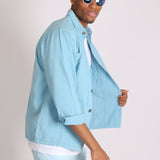 Powder Blue Utility Jacket - Liquor n Poker