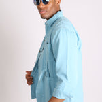 Powder Blue Utility Jacket - Liquor n Poker