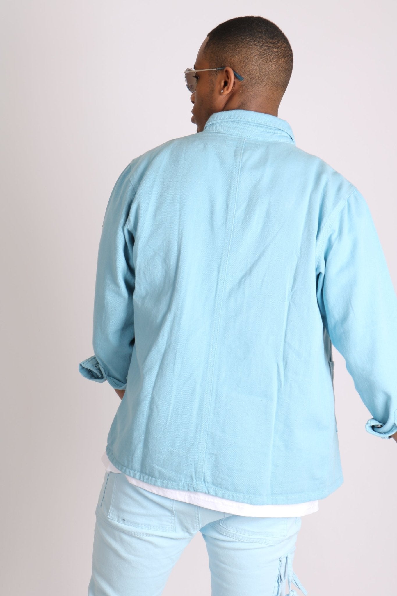 Powder Blue Utility Jacket - Liquor n Poker