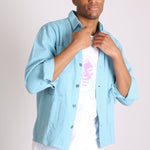 Powder Blue Utility Jacket - Liquor n Poker