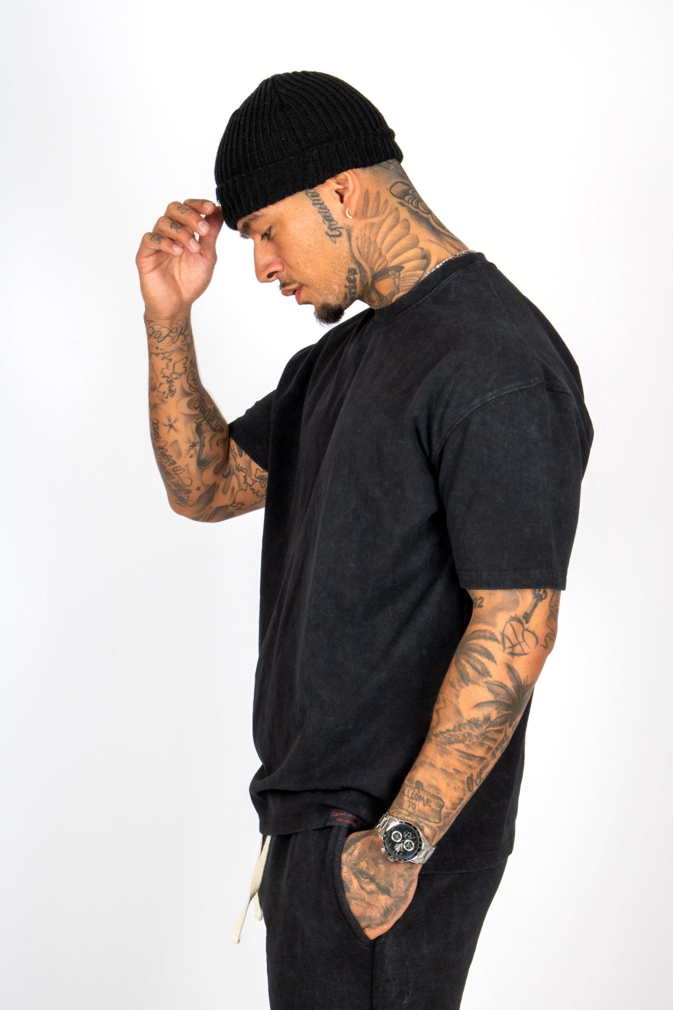 Premium Recycled Acid Black Boxy T-Shirt - Liquor n Poker