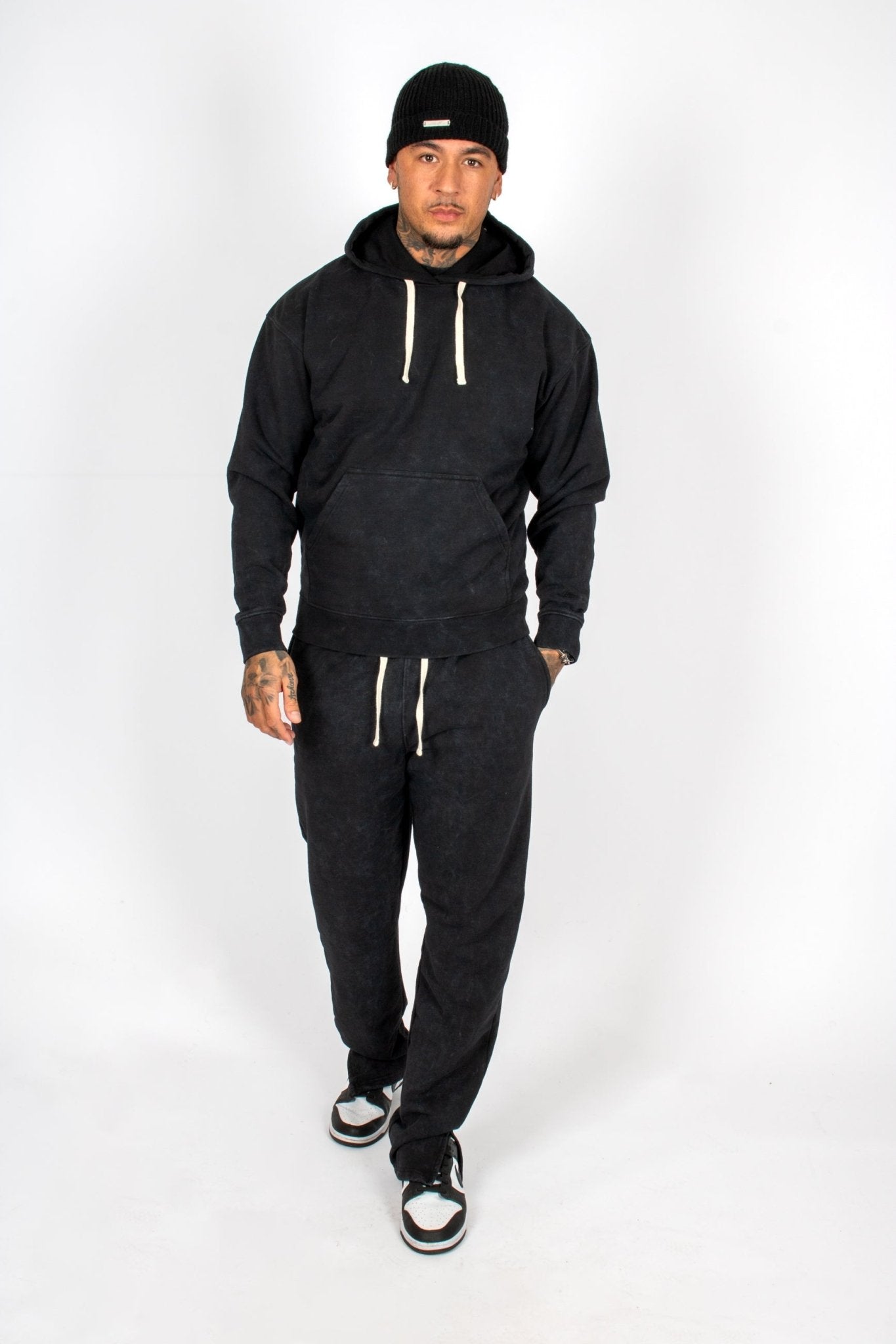 Premium Recycled Acid Black Hoodie - Liquor n Poker