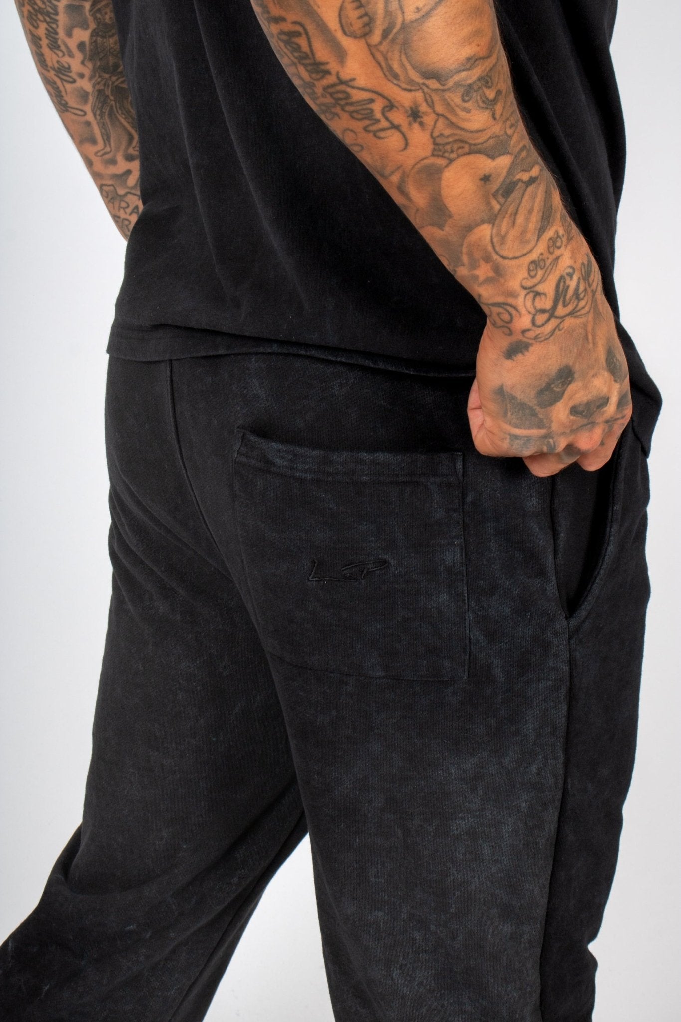 Premium Recycled Acid Black Straight Leg Jogger - Liquor n Poker