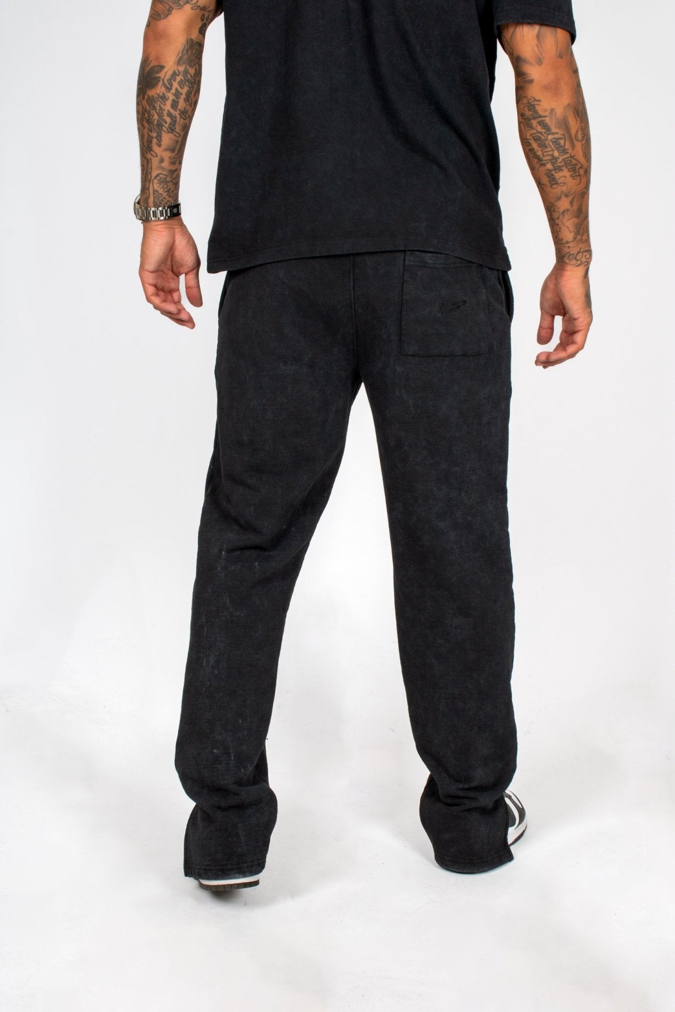 Premium Recycled Acid Black Straight Leg Jogger - Liquor n Poker