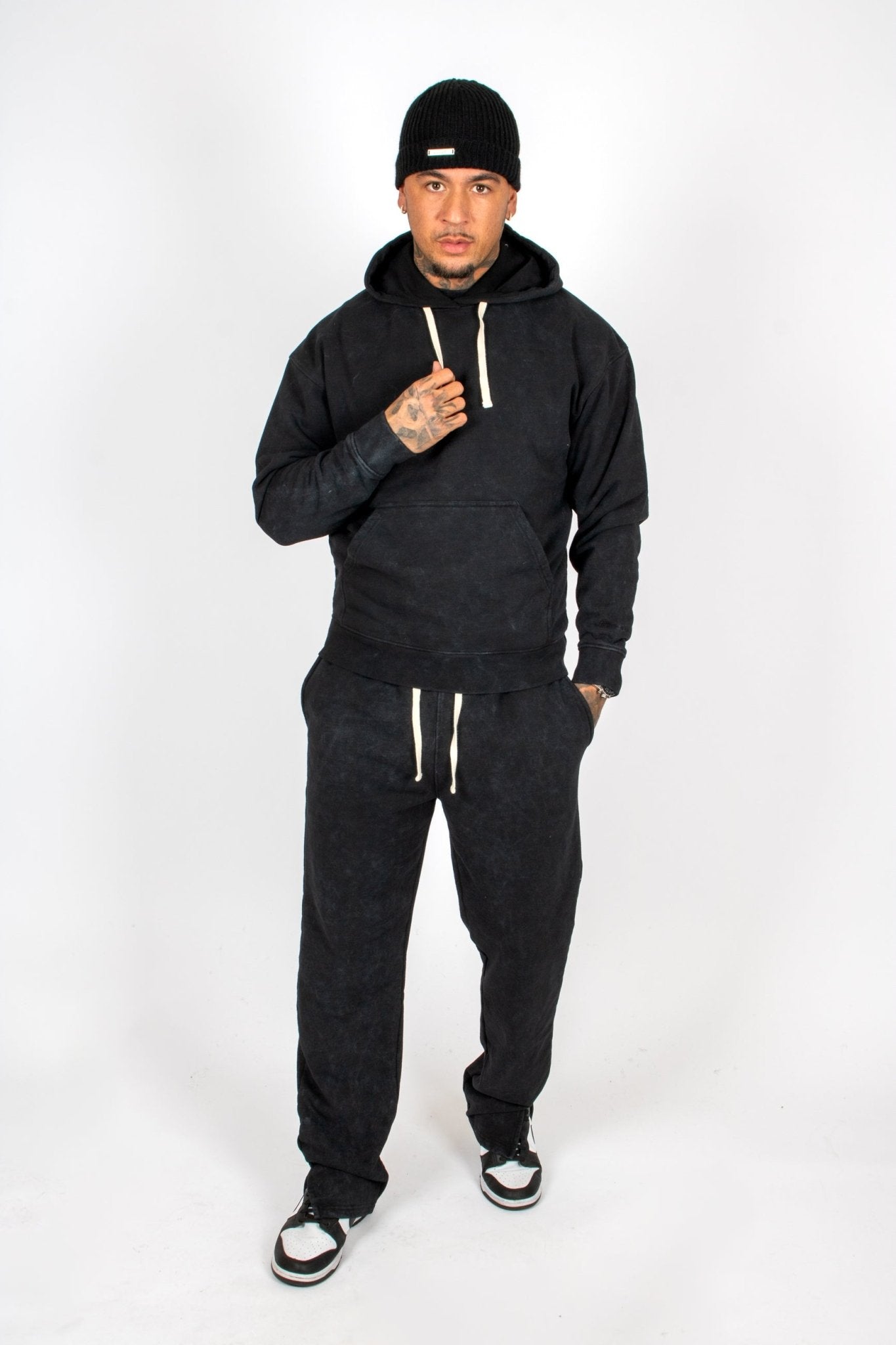 Premium Recycled Acid Black Straight Leg Jogger - Liquor n Poker