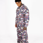 Purple Camo Relaxed Denim Jacket - Liquor n Poker