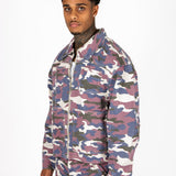 Purple Camo Relaxed Denim Jacket - Liquor n Poker