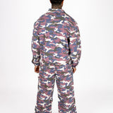 Purple Camo Relaxed Denim Jacket - Liquor n Poker