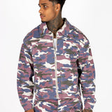 Purple Camo Relaxed Denim Jacket - Liquor n Poker