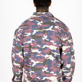 Purple Camo Relaxed Denim Jacket - Liquor n Poker