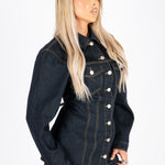 Raw Indigo Cinch Waist Denim Jacket - Liquor n Poker