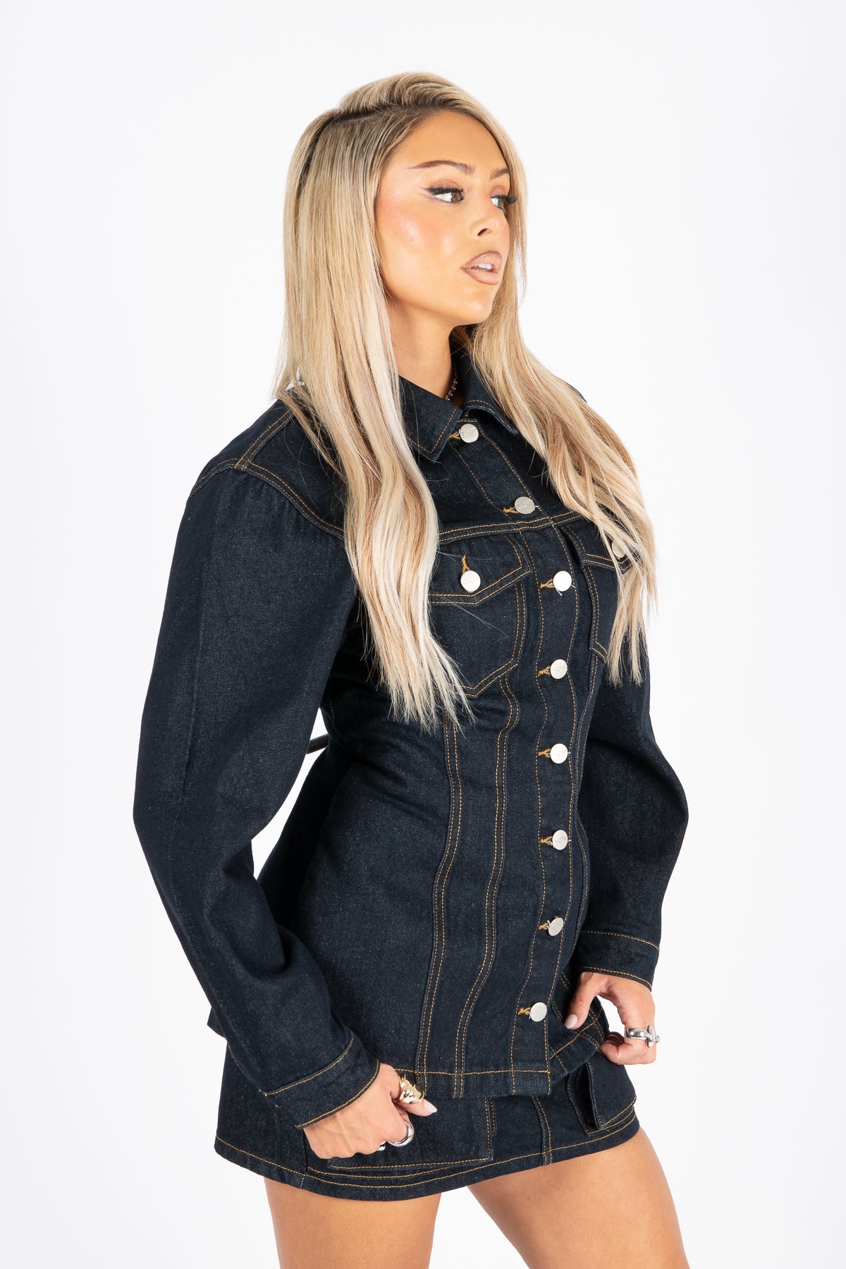Raw Indigo Cinch Waist Denim Jacket - Liquor n Poker