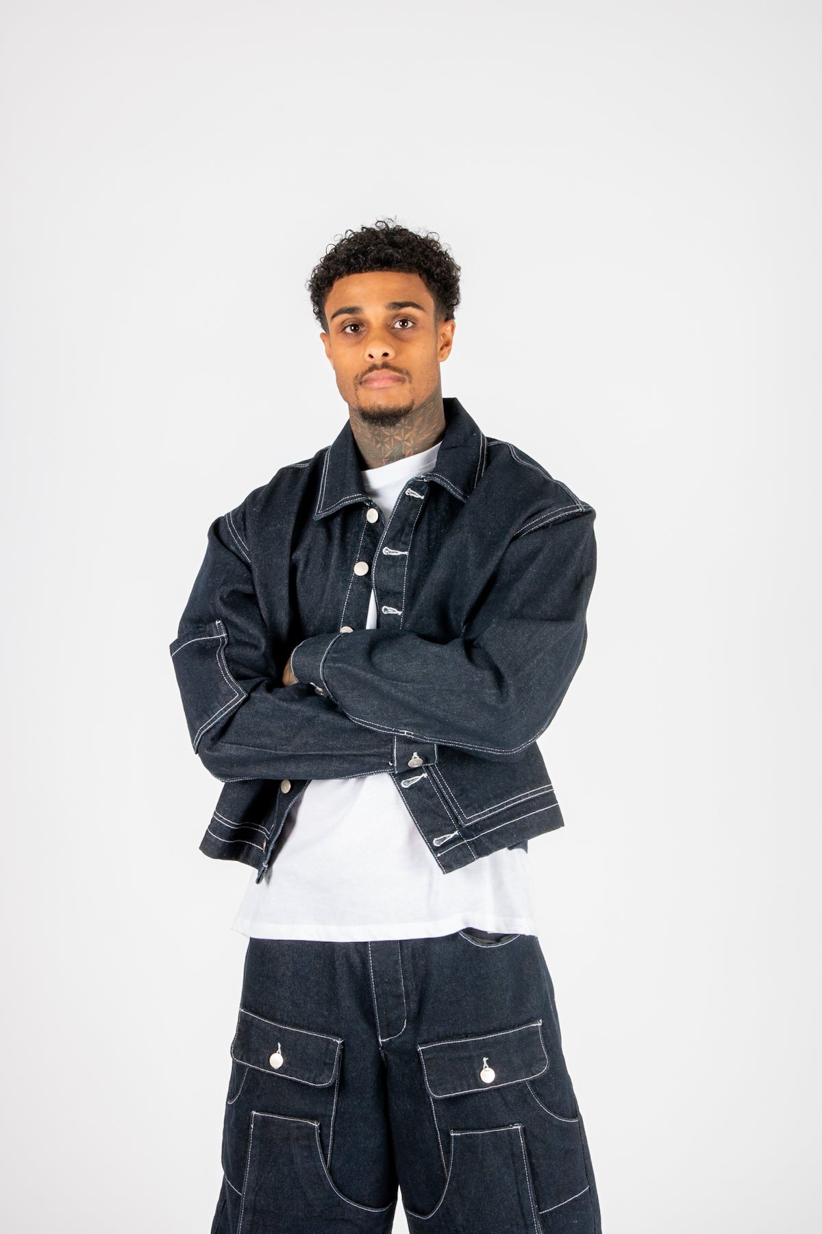 RAW Indigo Contrast Stitch Denim Jacket - Liquor n Poker