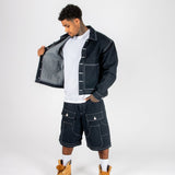 RAW Indigo Contrast Stitch Denim Jacket - Liquor n Poker