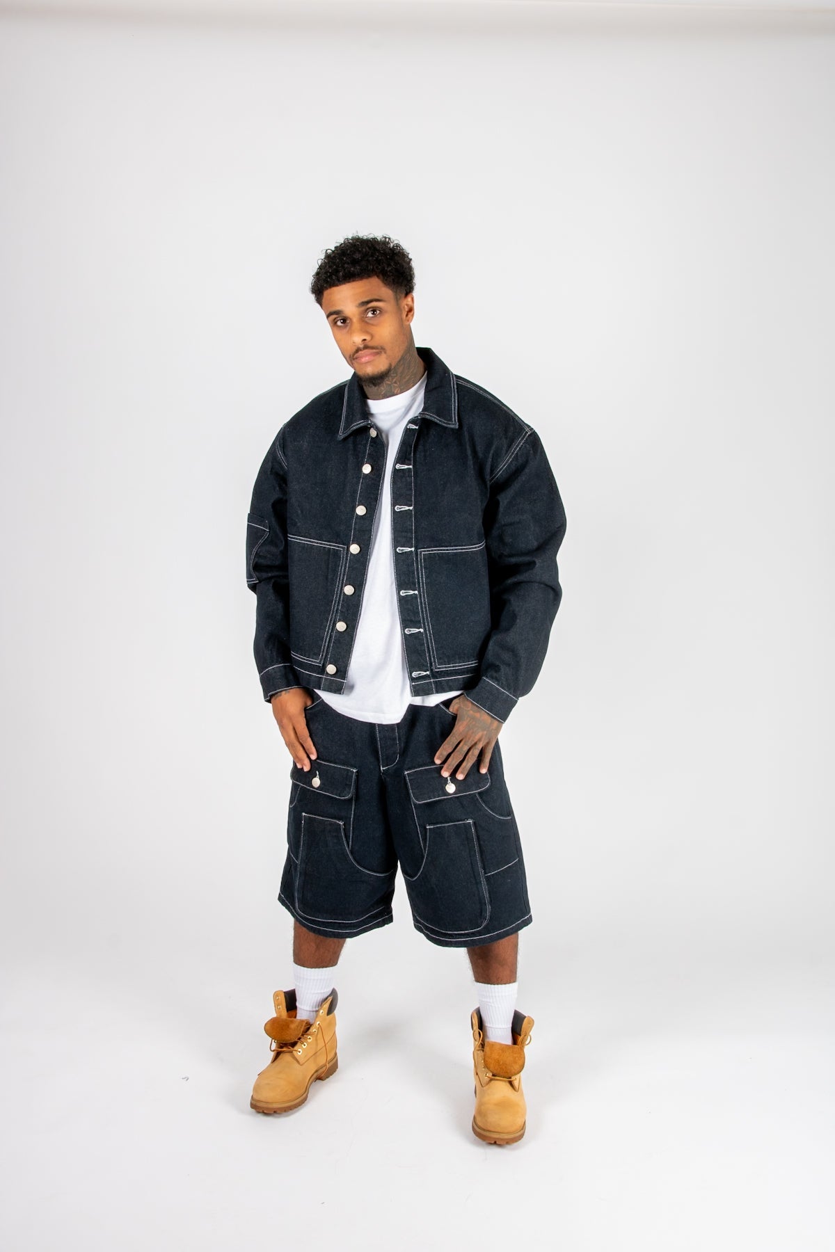 RAW Indigo Contrast Stitch Denim Jacket - Liquor n Poker